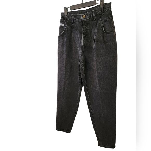 Vintage 80s 90s Bareback Chic High Waist Taper Jeans 14 - Picture 4 of 6